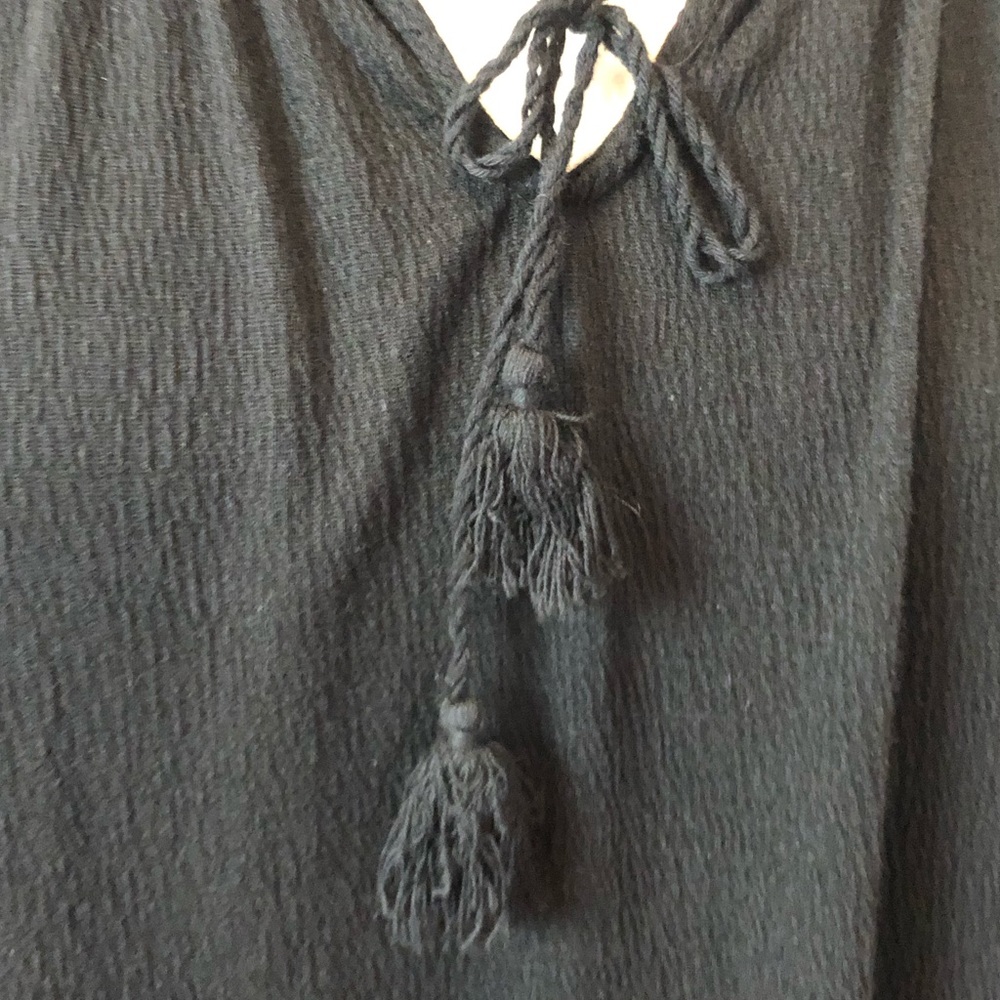 Old Navy Black Tassel Tie Top - Picture 10 of 14